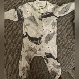 Two Carter 6M footie pajamas